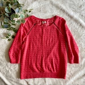 Pink polka dot Caslon Sweater